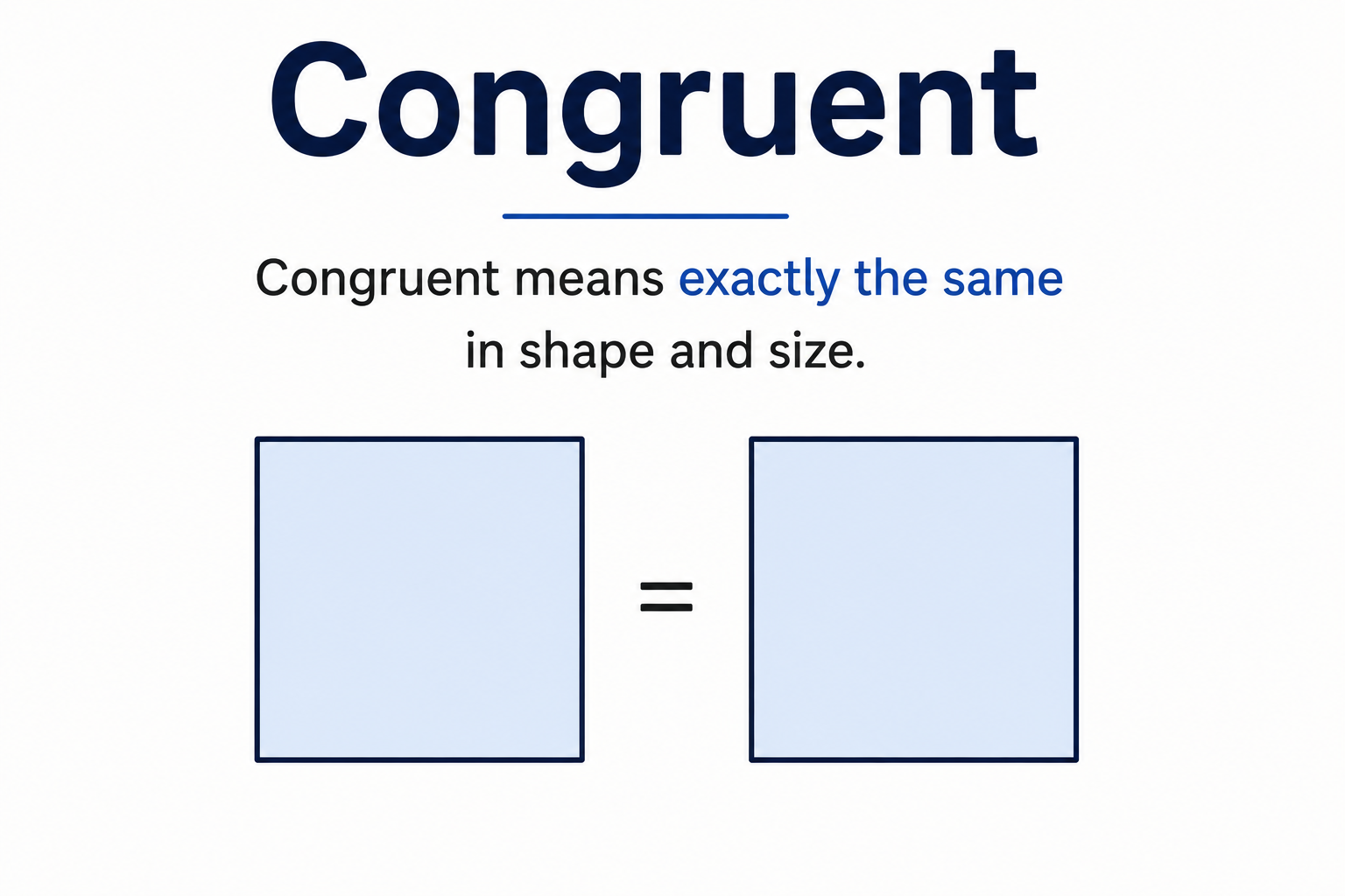 Congruent Meaning in Math and Geometry