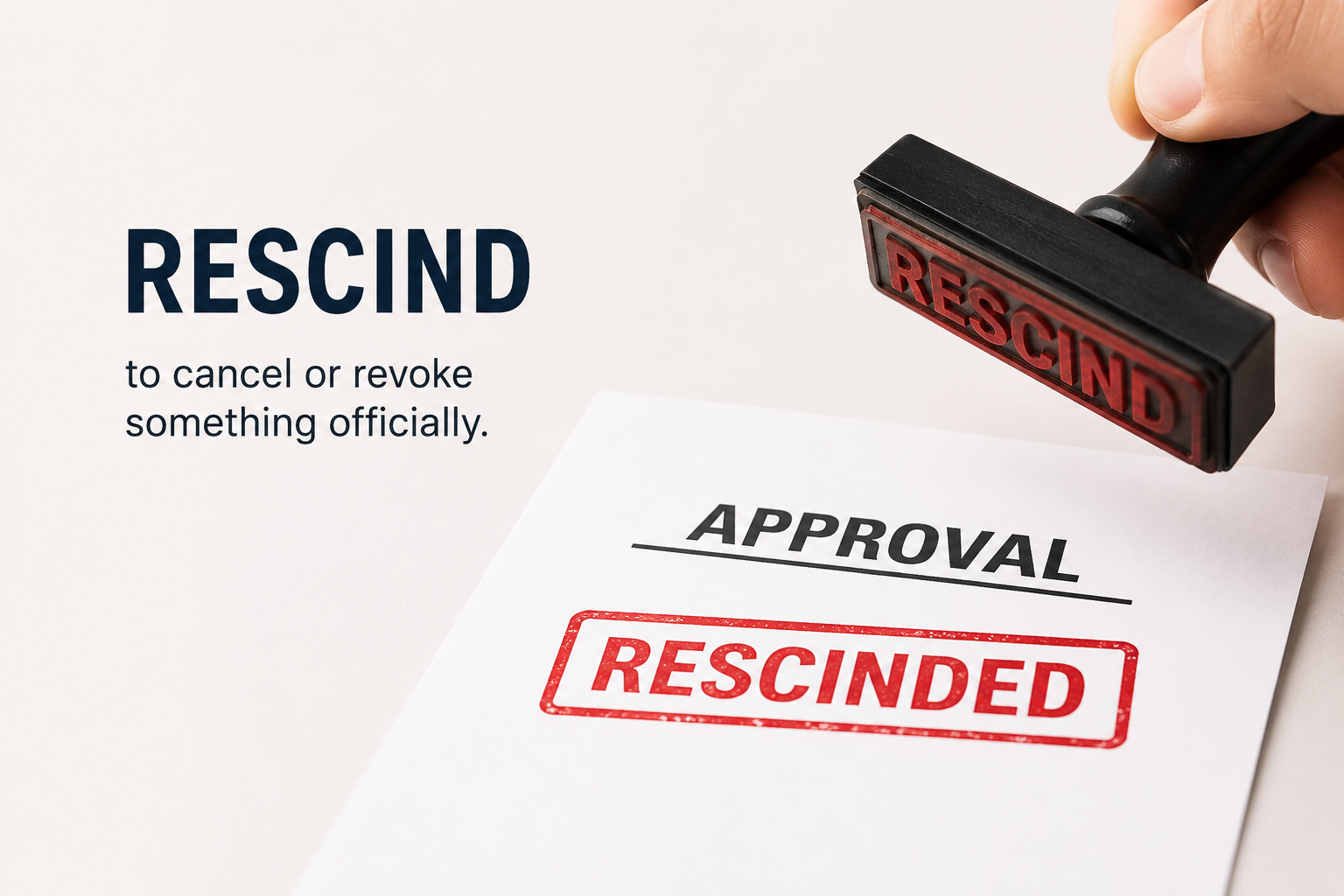 Rescind Meaning