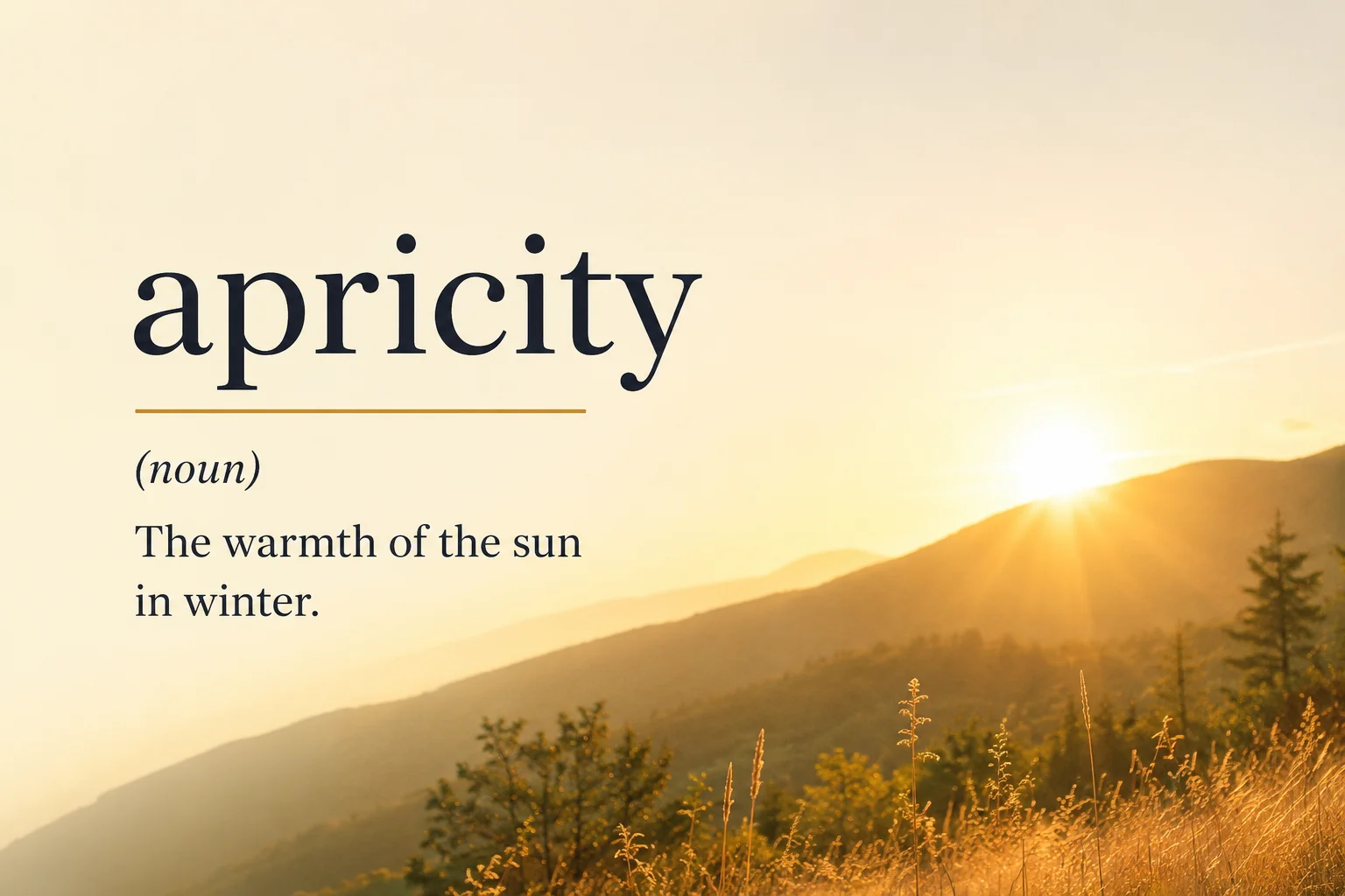 Apricity Meaning