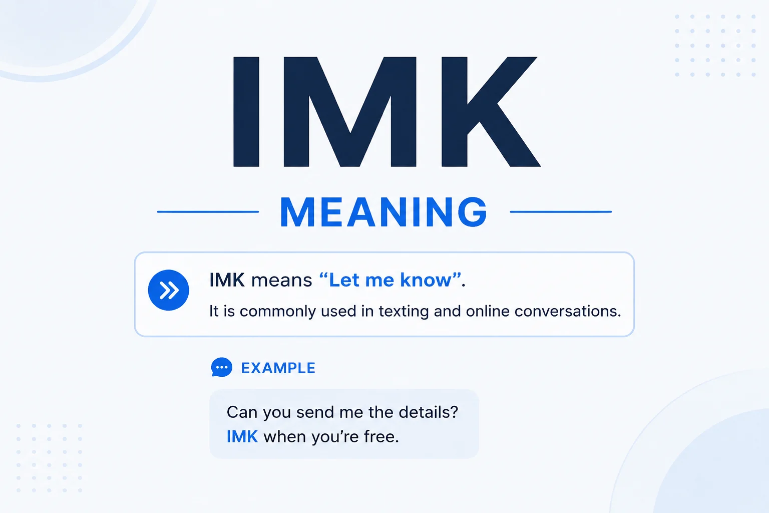 IMK Meaning