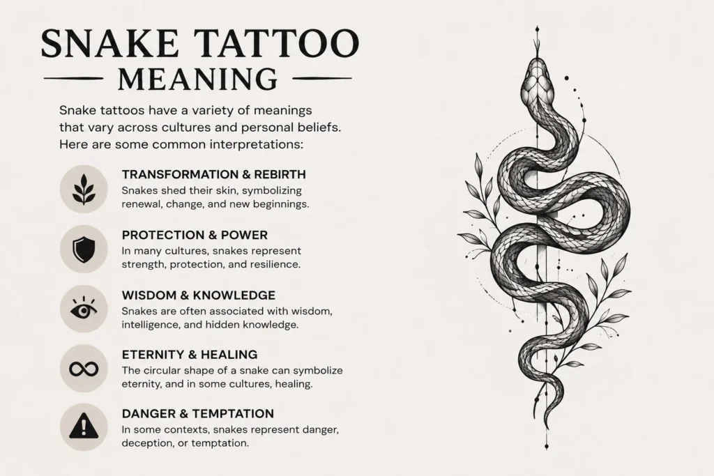 Snake Tattoo Meaning: Symbolism, Spiritual Significance, and Modern Interpretations 2026