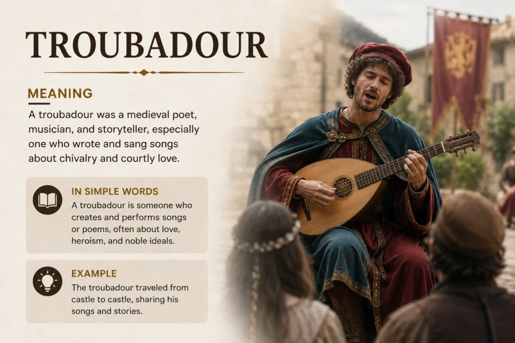 Best Troubadour Meaning: What Does Troubadour Mean in History Literature and Modern English? 2026