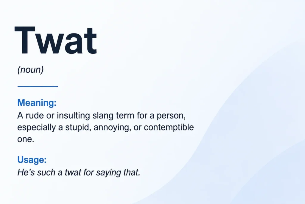 Ultimate  Twat Meaning: Definition Uses Origin and Examples 2026